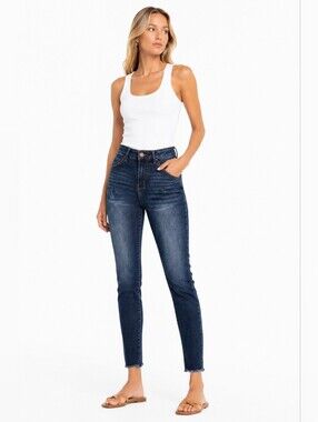 No Boundaries Size 5 Juniors High-Rise Dark Blue Slim Jeans